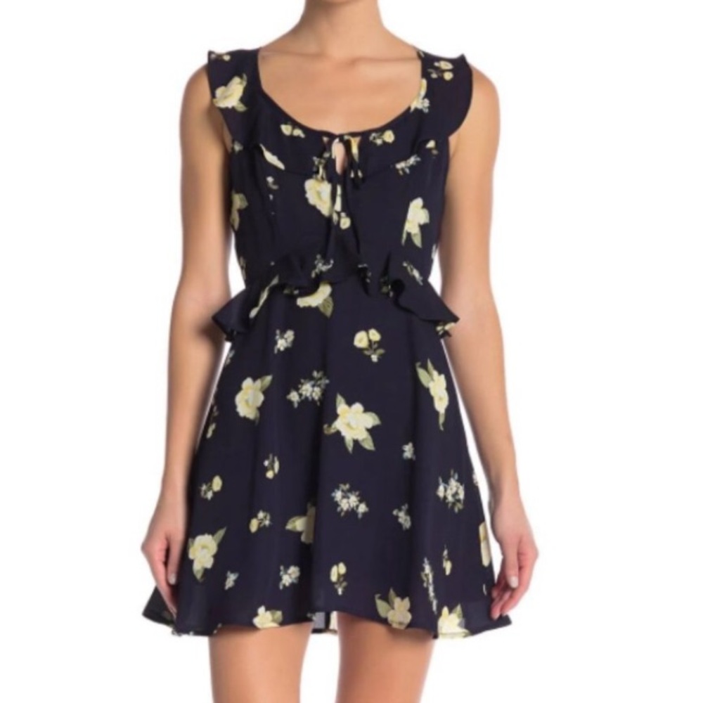 JOA | Navy Blue Floral Dress